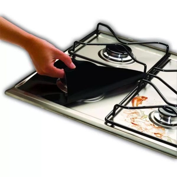 1 4PC Stove Protector Cover Liner Gas Stove Protector Gas Stove Stovetop Burner Protector Kitchen Accessories 4