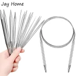 11 Sizes Stainless Steel Circular Knitting Needles Set