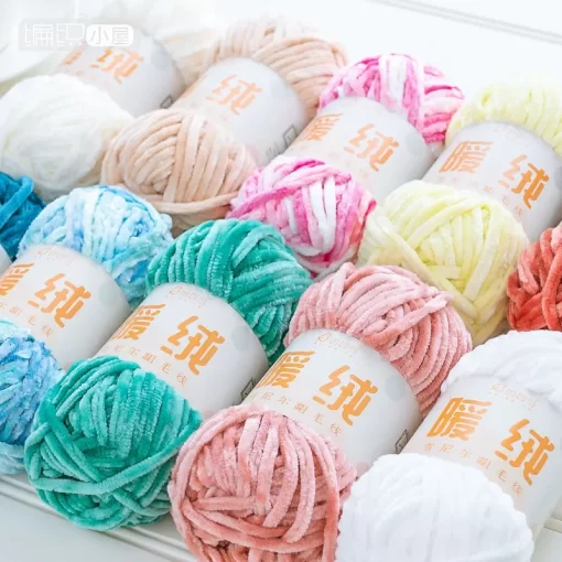 1pc 100g Super Soft Yarn Baby Chunky Blanket Yarn Chenille Yarns for Knitting and Crochet Hilos
