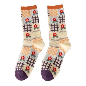 2 Pair Print Cute Long Winter Socks Women Fashion New Flowers Cotton Socks Set Kawaii Breathable 1.jpg 640x640 1