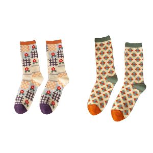 2 Pair Print Cute Long Winter Socks Women Fashion New Flowers Cotton Socks Set Kawaii Breathable 9.jpg 640x640 9