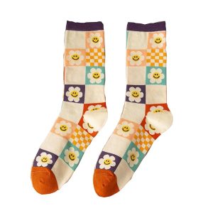 2 Pair Print Cute Long Winter Socks Women Fashion New Flowers Cotton Socks Set Kawaii Breathable.jpg 640x640