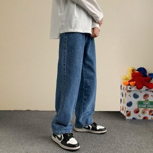 2021 Autumn New Streetwear Baggy Jeans Men Korean Fashion Loose Straight Wide Leg Pants Male Brand 4.jpg 640x640 4