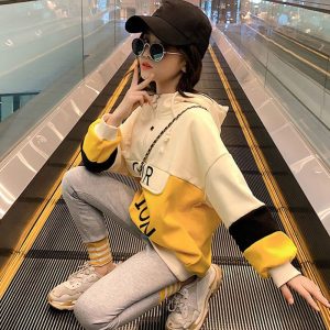 2021 Fashionable New Girls Clothing Spring Autumn Hooded Outfits Big Kids Middle And Big Kids Leisure 1