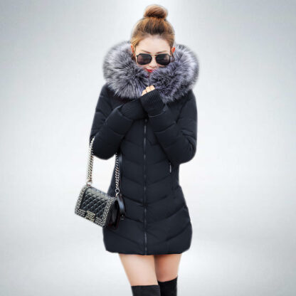 New Arrival Fashion Slim Women Winter Jacket Cotton Padded Warm Thicken Ladies Coat Long Coats