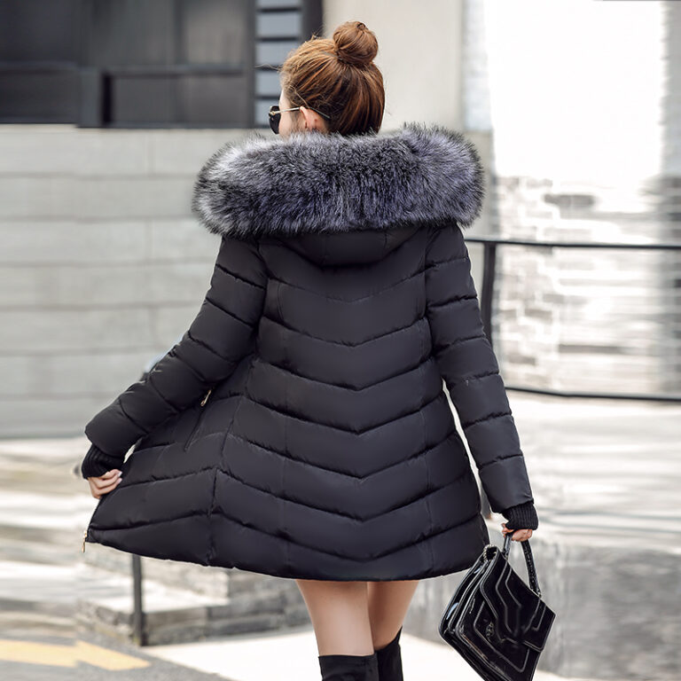 2021 New Arrival Fashion Slim Women Winter Jacket Cotton Padded Warm Thicken Ladies Coat Long Coats 5