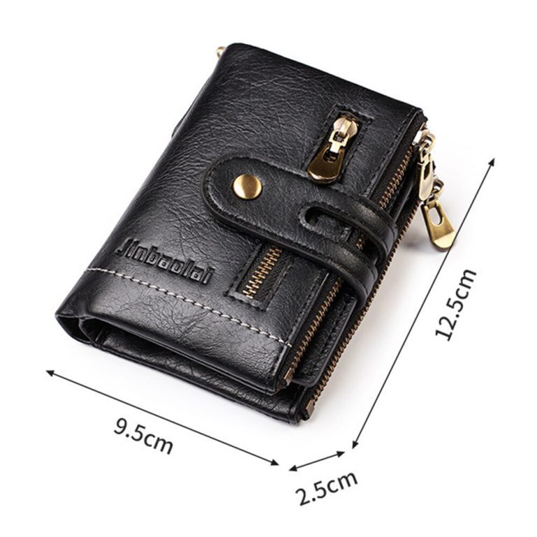 2021 New Men Wallets Name Customized PU Leather Short Card Holder Chain Men Purse High Quality 2