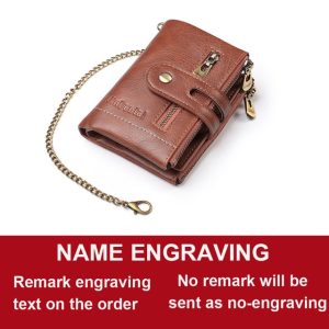 2021 New Men Wallets Name Customized PU Leather Short Card Holder Chain Men Purse High Quality 3.jpg 640x640 3