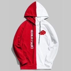 New Sale Double Color Hoodie Fashion Akatsuki Print Pullover Sweatshirt S xxl large Size Anime