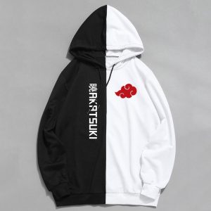 New Sale Double Color Hoodie Fashion Akatsuki Print Pullover Sweatshirt S xxl large Size Anime