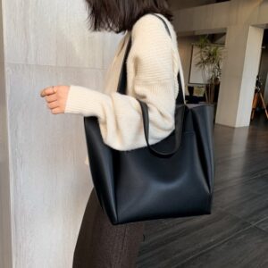 2021 Soft Large Capacity Tote Bag Shopper Bag Women Handbag Luxury Pu Leather Shoulder Bag Retro 19.jpg 640x640 19