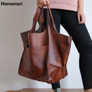 2021 Soft Large Capacity Tote Bag Shopper Bag Women Handbag Luxury Pu Leather Shoulder Bag Retro 2.jpg 640x640 2