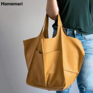 2021 Soft Large Capacity Tote Bag Shopper Bag Women Handbag Luxury Pu Leather Shoulder Bag Retro.jpg 640x640