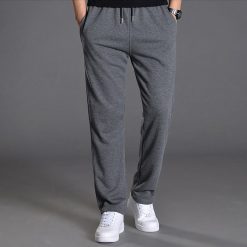 2021 Spring Autumn Joggers Men Jogging Sweatpants Sportswear Knit Tracksuit Sports Pants Trousers Oversize Wide Leg 5