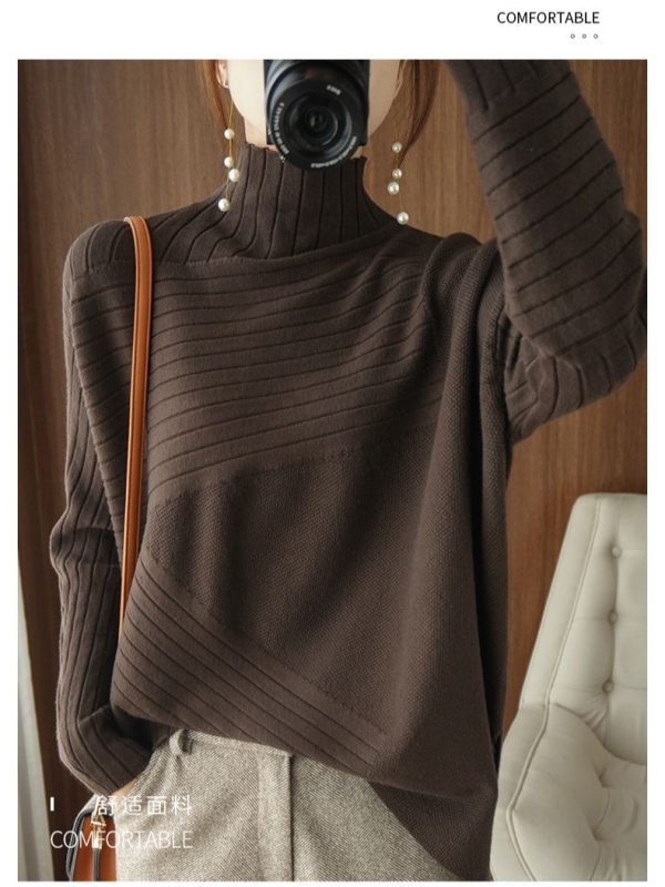 2022 Autumn Winter Women Sweater Turtleneck Cashmere Sweater Women Knitted Pullover Fashion Keep Warm Loose Tops