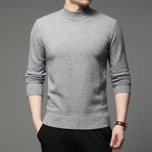 2022 Autumn and Winter New Men Turtleneck Pullover Sweater Fashion Solid Color Thick and Warm Bottoming 3.jpg 640x640 3