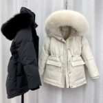 2022 Cotton Padded Fur Parka New Big Fur