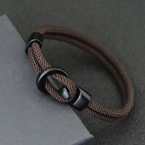 2022 Fashion Rope Bracelet Men Double Layer Outdoor Camping Braclet Homme Accessories Survival Paracord Braslet Gift