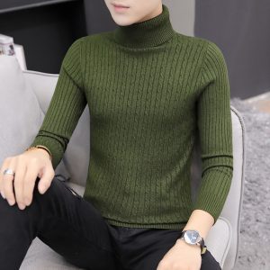 2022 Korean Slim Solid Color Turtleneck Sweater Mens Winter Long Sleeve Warm Knit Sweater Classic Solid 5.jpg 640x640 5