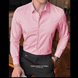 2022 New Fashion Cotton Long Sleeve Shirt Solid Slim Fit Male Social Casual Business White Black 3.jpg 640x640 3
