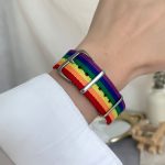 2022 New LGBT Rainbow Strap Bracelet for Men