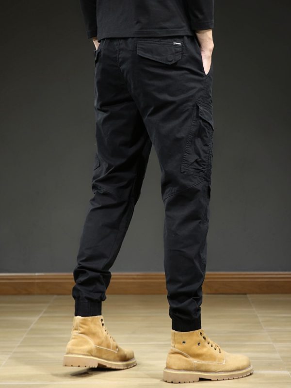 2022 New Spring Summer Multi Pockets Cargo Pants Men Streetwear Slim Fit Casual Joggers Male Stretch 5