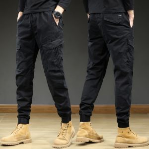 2022 New Spring Summer Multi Pockets Cargo Pants Men Streetwear Slim Fit Casual Joggers Male Stretch.jpg 640x640