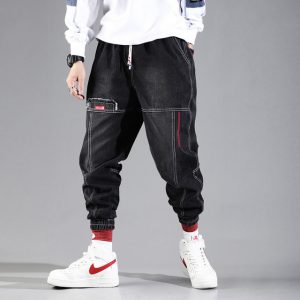 2022 New Streetwear Hip Hop Cargo Pants Men s Jeans Elastic Harun Joggers In Autumn and.jpg 640x640
