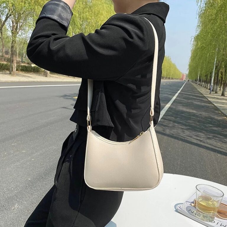 2022 New Women s Fashion Handbags Retro Solid Color PU Leather Shoulder Underarm Bag Casual Women 3
