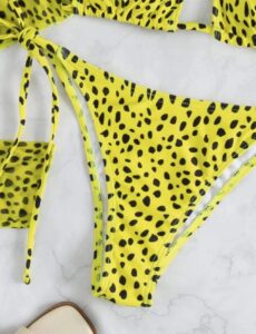 2022 Sexy 3 Piece Swimsuit Women Long Sleeve Spot Tops Bikini Set Push Up Bandage Swimwear 8