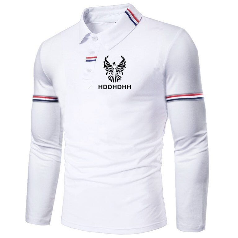 2022 Spring New Long Sleeve Lapel Polo Shirt Fashionable Print T Shirt 2