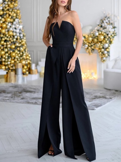 2022 Tulle Strapless Beach Jumpsuit Wedding Dress With Detachable Solid Party Clothing A Line Backless Simple 2.jpg 640x640 2