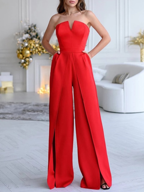 2022 Tulle Strapless Beach Jumpsuit Wedding Dress With Detachable Solid Party Clothing A Line Backless Simple 3.jpg 640x640 3