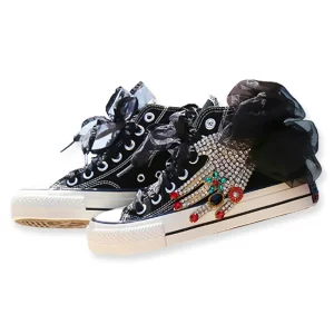 New Women’s Single Shoes – Canvas High Top Sneakers