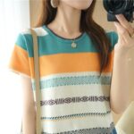 100 cotton T shirt summer new casual knitted