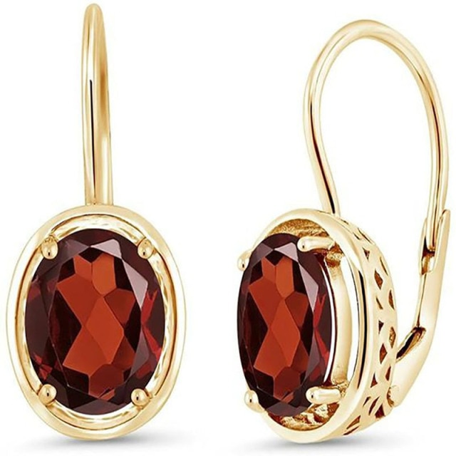14K Gold Red Stone Crystal Drop Earrings for Women Lady Girls Engagement Wedding Bridal Fashion Jewelry 4.jpg 640x640 4