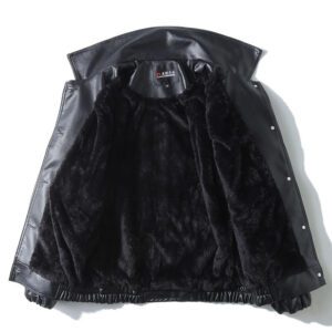 2020 Mens Loose Style Jacket Motorcycle Biker Leather Jacket Men Fashion Leather Coats Male Bomber Jacket 4