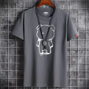 2021 Newest T Shirt for Men Clothing Fitness White O Neck Anime Man T shirt For 5