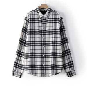2021 Spring Autumn Tops Women Plaid Shirts Loose Oversize Blouses Casual Flannel Female Top Long Sleeve 2.jpg 640x640 2
