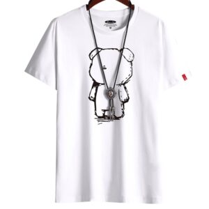 2021 Newest T Shirt for Men Clothing Fitness White O Neck Anime Man T shirt For 7