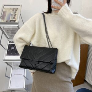 2022 New Casual Chain Crossbody Bags For Women Fashion Simple Shoulder Bag Ladies Designer Handbags PU 2