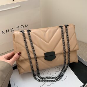 2022 New Casual Chain Crossbody Bags For Women Fashion Simple Shoulder Bag Ladies Designer Handbags PU