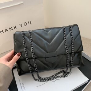 2022 New Casual Chain Crossbody Bags For Women Fashion Simple Shoulder Bag Ladies Designer Handbags PU 3.jpg 640x640 3