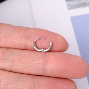 6pcs lot Stainless Steel Simple Metal Circle Small Hoop Earrings for Women Girls Piercing Jewelry Geometric 3