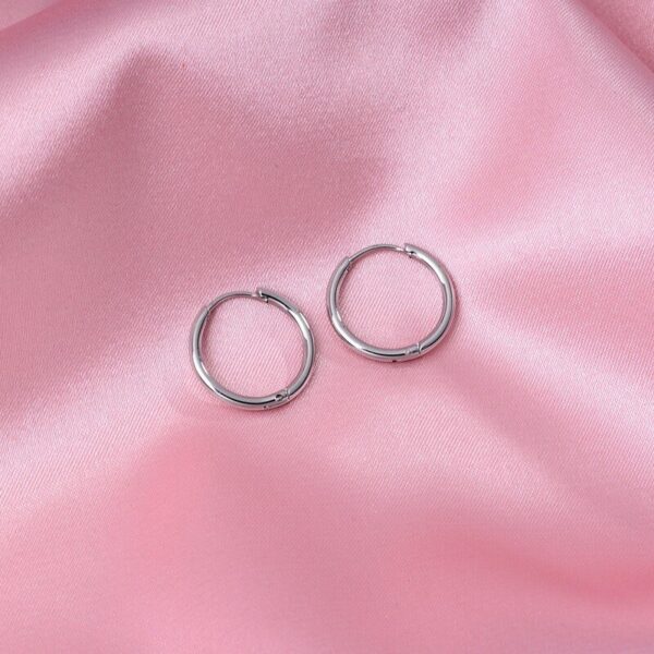 6pcs lot Stainless Steel Simple Metal Circle Small Hoop Earrings for Women Girls Piercing Jewelry Geometric 5