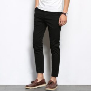 BROWON Autumn Men Fashions Solid Color Casual Pants Men Straight Slight Elastic Ankle Length High Quality.jpg 640x640
