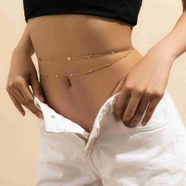 Belly Chain Sexy Body Coin Waist Female Suit For Women Snake Bone Double Layers Jewelry Decor 1