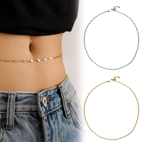 Belly Chain Sexy Body Coin Waist Female Suit For Women Snake Bone Double Layers Jewelry Decor 2