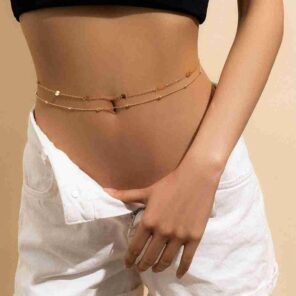 Belly Chain Sexy Body Coin Waist Female Suit For Women Snake Bone Double Layers Jewelry Decor