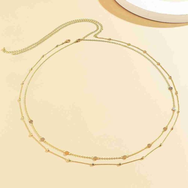 Belly Chain Sexy Body Coin Waist Female Suit For Women Snake Bone Double Layers Jewelry Decor 4